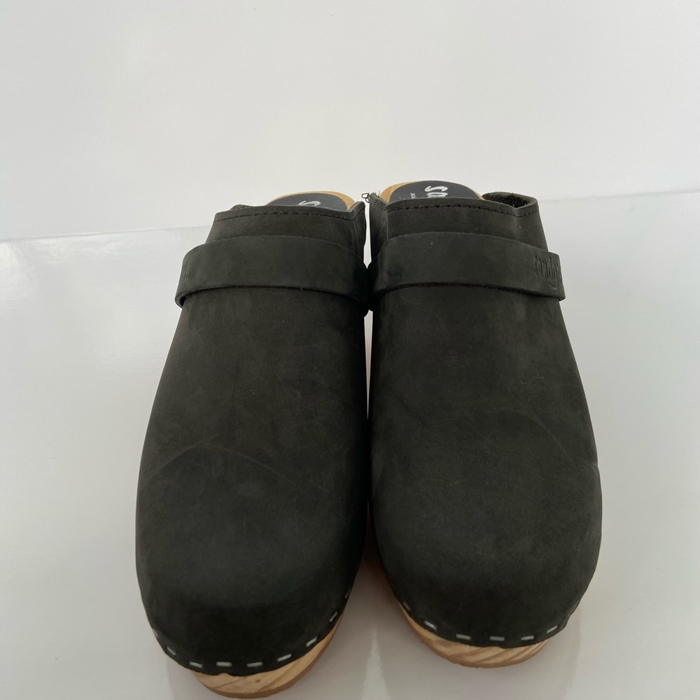 Sz. 39 Sandgrens Maya Nubuck Leather Swedish Clogs - Picture 12 of 14